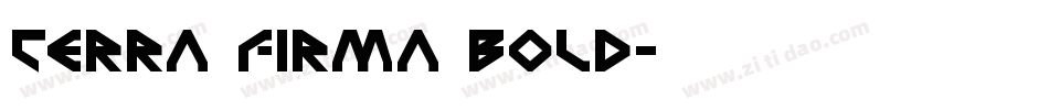 Terra Firma Bold字体转换
